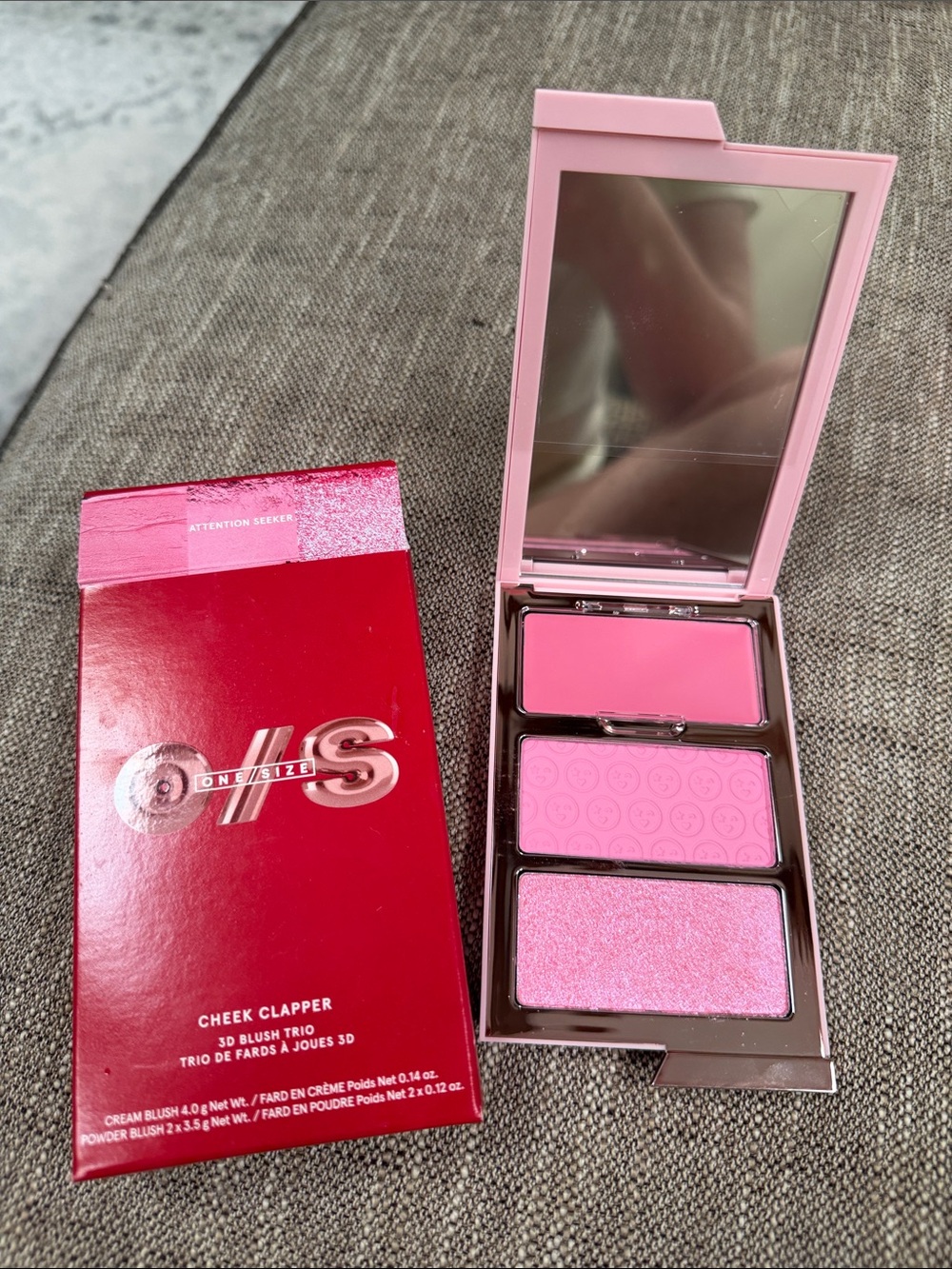 BNIB ONE/SIZE Cheek Clapper Blush Trio in Pink Shades